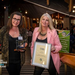 Georgie Nicholson and Pamela Krawiec at the Social Enterprise Scotland Awards