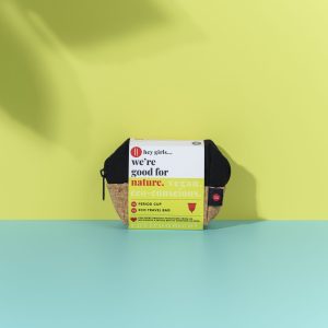 Period cup with an eco travel bag