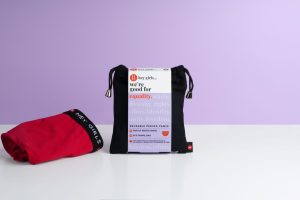 Super Soft red cherry Period Pants with eco bag
